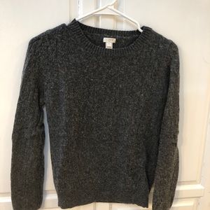 J Crew gray wool blend sweater medium